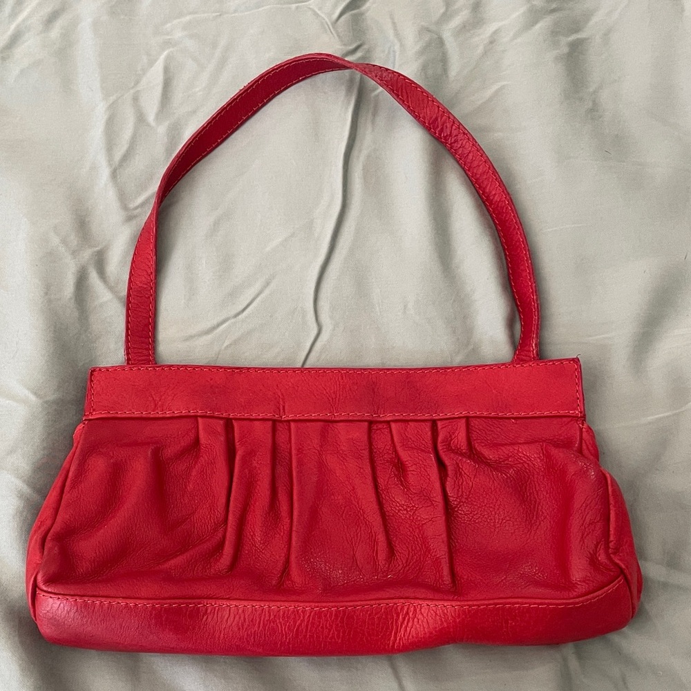 Italian leather Red Women's Handbag